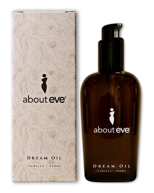 Dream Oil body oil with About Eve packaging